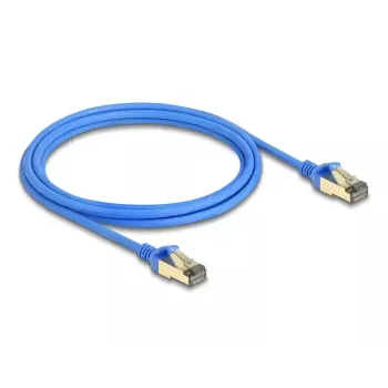 DeLOCK RJ45 Kabel sieciowy Kat.8.1 F/FTP cienki 2 m niebieski