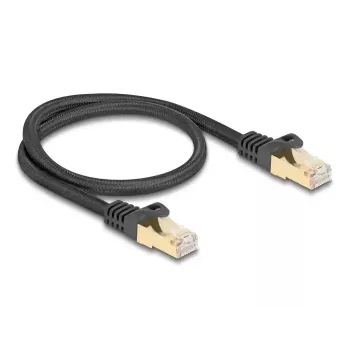 Kabel sieciowy DeLOCK RJ45 80316 wtyk do wtyku Cat.6A 0,5m czarny
