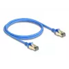 Kabel sieciowy DeLOCK RJ45 Kat.8.1 F/FTP cienki 1 m niebieski
