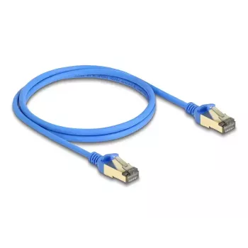 Kabel sieciowy DeLOCK RJ45 Kat.8.1 F/FTP cienki 1 m niebieski