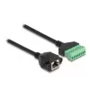 DeLOCK RJ45 kabel Cat.6 żeński do listwy zaciskowej adapter 2m