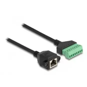 DeLOCK RJ45 kabel Cat.6 żeński do listwy zaciskowej adapter 2m