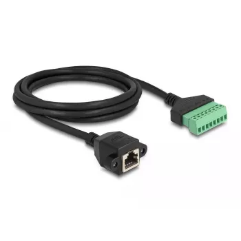 DeLOCK RJ45 kabel Cat.6 żeński do listwy zaciskowej adapter 2m
