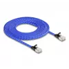 Kabel sieciowy DeLOCK RJ45 Płaski Kat.6A 5m Niebieski