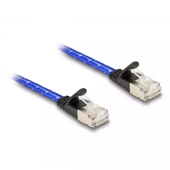 Kabel sieciowy DeLOCK RJ45 Płaski Kat.6A 5m Niebieski