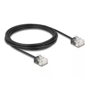 Kabel sieciowy DeLOCK RJ45 Cat.6 UTP Ultra cienki 3m Czarny