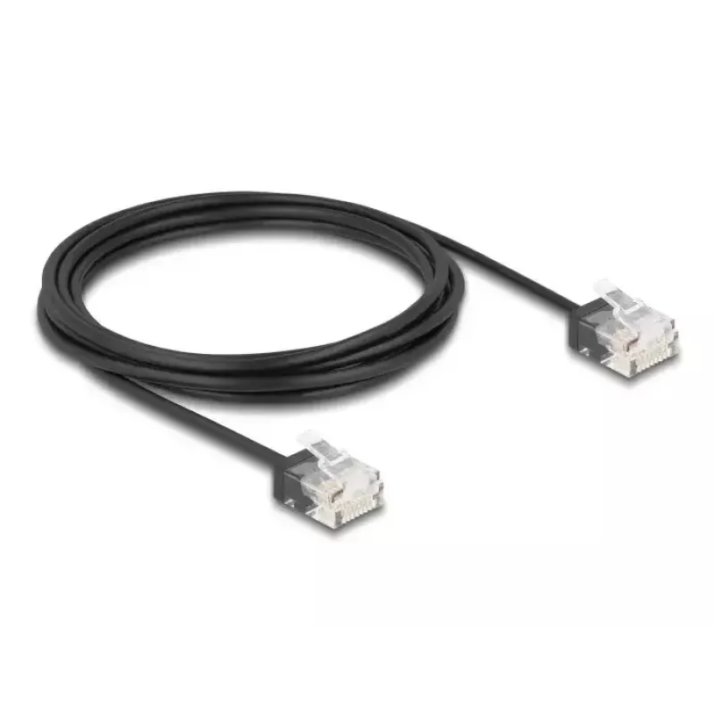 Kabel sieciowy DeLOCK RJ45 Cat.6 UTP Ultra cienki 3m Czarny
