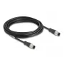 Kabel sieciowy DeLOCK M12 kabel D-coded 4-pin męski na męski Cat5e 5 m Czarny