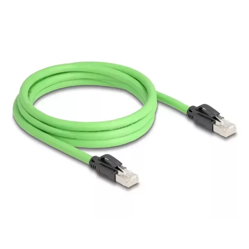 Kabel sieciowy DeLOCK 80890 RJ-45 Cat6a 2m Czarny Zielony