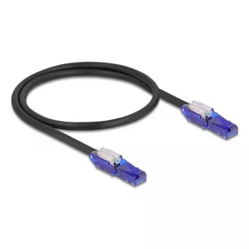 Kabel sieciowy DeLOCK 80925 RJ-45 Cat6 0,5 m czarny fioletowy