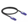 Kabel sieciowy DeLOCK 80925 RJ-45 Cat6 0,5 m czarny fioletowy