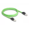Kabel sieciowy DeLOCK RJ45 Cat.6A wtyk do wtyka 1m Zielony