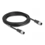 Sieciowy Kabel DeLOCK M12 A-kodowany 8-pinowy męski do męskiego Cat5e 5 m Czarny