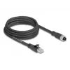 Kabel sieciowy DeLOCK 80591 M12 na RJ-45 Kat.5e 3m Czarny