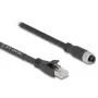 Kabel sieciowy DeLOCK 80591 M12 na RJ-45 Kat.5e 3m Czarny
