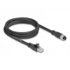 Kabel sieciowy DeLOCK 80590 M12 na RJ-45 Cat5e 2 m Czarny
