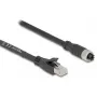 Kabel sieciowy DeLOCK 80590 M12 na RJ-45 Cat5e 2 m Czarny