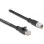 Kabel sieciowy DeLOCK 80585 M12 do RJ-45 Cat5e 5 m Czarny