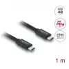 Kabel koncentryczny USB-C do USB-C DELOCK USB4 Gen 3x2 40 Gbps USB PD 3.1 240 W 1 m