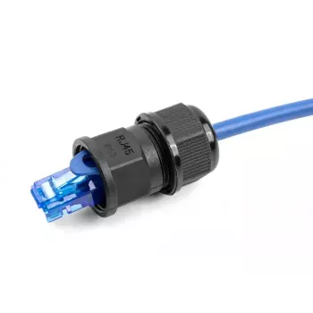 DeLOCK Złącze przelotowe RJ45 IP67 wodoodporne czarne
