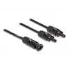 Rozdzielacz kablowy DeLOCK DL4 Solar Splitter kabel 1 x męski na 2 x żeński 30 cm czarny