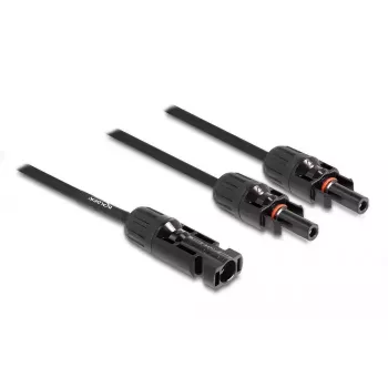 Rozdzielacz kablowy DeLOCK DL4 Solar Splitter kabel 1 x męski na 2 x żeński 30 cm czarny