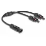 Rozdzielacz kablowy DeLOCK DL4 Solar Splitter kabel 1 x męski na 2 x żeński 30 cm czarny