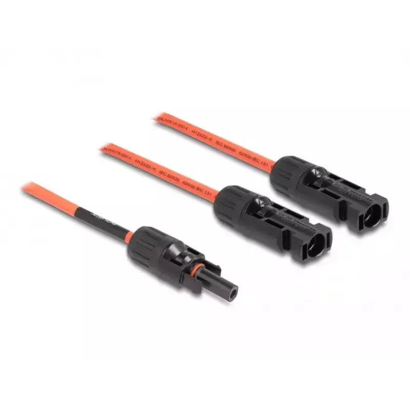 Rozgałęźnik kablowy DeLOCK DL4 1 x żeński do 2 x męski 30 cm czerwony