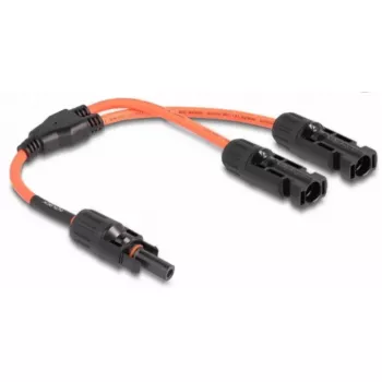 Rozgałęźnik kablowy DeLOCK DL4 1 x żeński do 2 x męski 30 cm czerwony