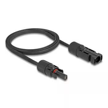 Kabel DeLOCK DL4 Solar płaski kabel męski na żeński 1 m czarny 3.3 mm²