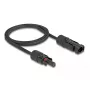 Kabel DeLOCK DL4 Solar płaski kabel męski na żeński 1 m czarny 3.3 mm²