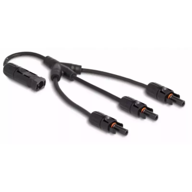 DeLOCK DL4 Solar Splitter kabel 1 x męskie na 3 x żeńskie 35 cm czarny
