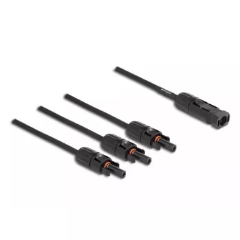 DeLOCK DL4 Solar Splitter kabel 1 x męskie na 3 x żeńskie 35 cm czarny