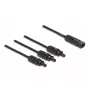 DeLOCK DL4 Solar Splitter kabel 1 x męskie na 3 x żeńskie 35 cm czarny