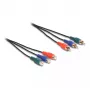 DeLOCK Kabel przedłużający RCA RGB 3 x męski na 3 x żeński 3 m