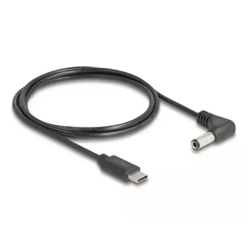 DeLOCK 85399 kabel zasilający Czarny 1,5 m USB C 5,5 x 2,5 mm