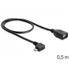 Kabel USB Micro-USB B USB A DeLOCK 83271 0,5 m czarny