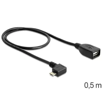Kabel USB Micro-USB B USB A DeLOCK 83271 0,5 m czarny