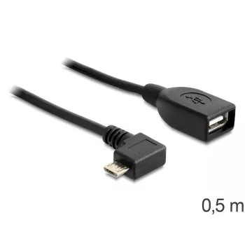 Kabel USB Micro-USB B USB A DeLOCK 83271 0,5 m czarny