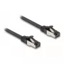 Kabel sieciowy DeLOCK RJ45 płaski patch cord wtyk do wtyku Cat.8.1 elastyczny 0,5 m czarny
