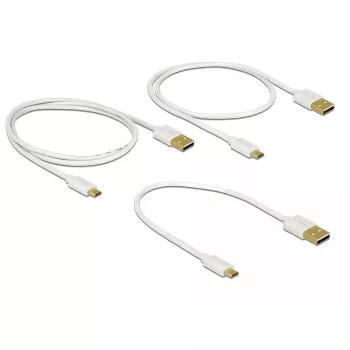 Kabel USB DeLOCK 83679 USB 2.0 USB A Micro-USB B Biały