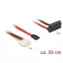 Kabel SATA DeLOCK 85514 0,3 m 1x Molex 4 pin 1x SATA 22 pin 1x SATA 7 pin