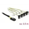 Wewnętrzny kabel zasilający DeLOCK 85686 0,5 m Mini SAS SFF-8087 na 4 SATA