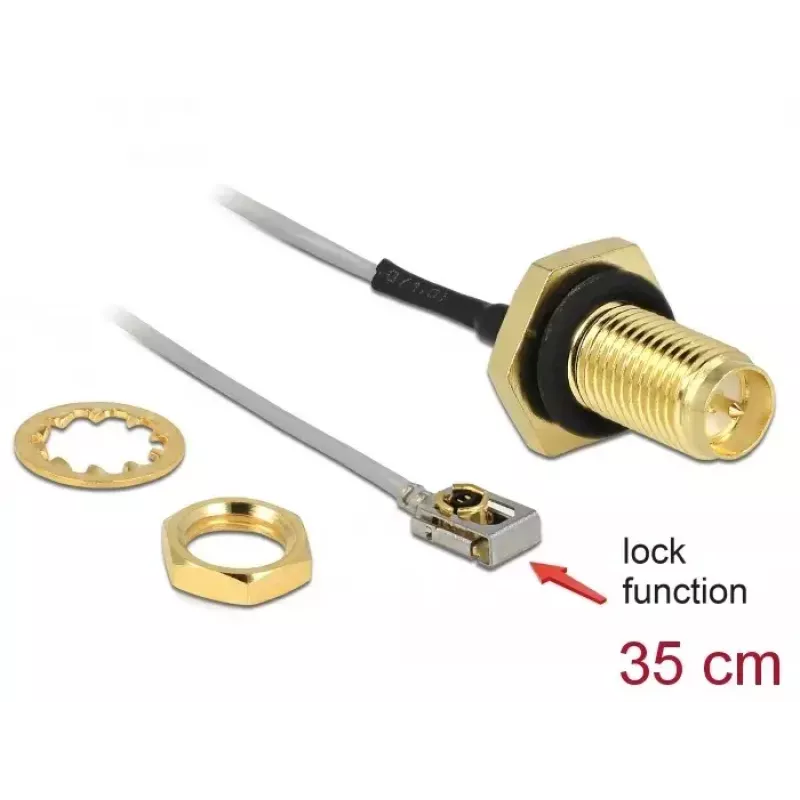 Kabel koncentryczny DeLOCK 90292 0,3 m RP-SMA MHF I LK