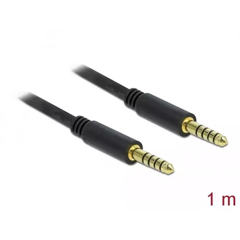 Kabel audio DeLOCK 85791 1m 4,4mm czarny