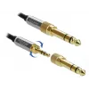 Kabel audio DELOCK 85837 — 2 m, 3,5 mm męski-męski, pozłacane styki, AWG 28, czarny