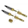 Kabel audio DELOCK 85837 — 2 m, 3,5 mm męski-męski, pozłacane styki, AWG 28, czarny