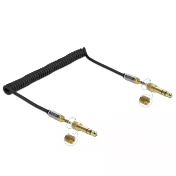 Kabel audio DELOCK 85837 — 2 m, 3,5 mm męski-męski, pozłacane styki, AWG 28, czarny
