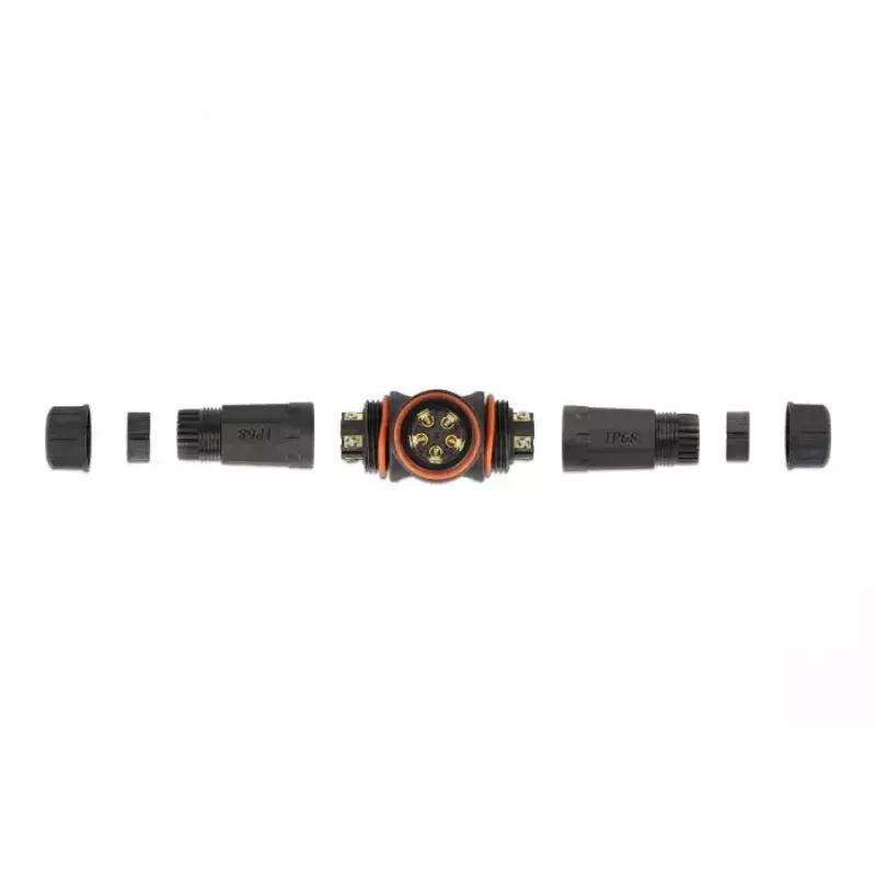 Prosty złącze elektryczne DELOCK 86919 — złącze proste, 85–260 V, czarne, 25 × 114 mm