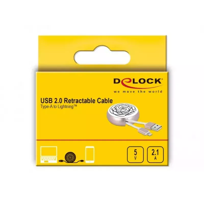 Chowany kabel DeLOCK USB 2.0 Typ-A do Lightning 85817